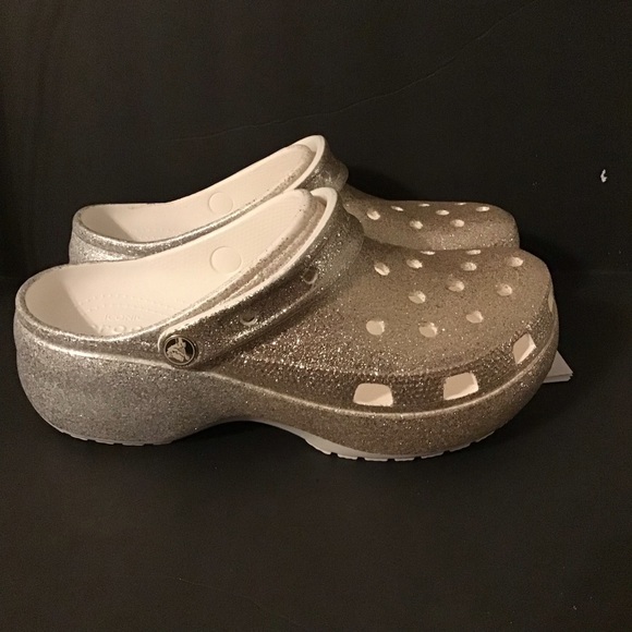 CROCS Shoes - Crocs women’s platform glitter clog size 10